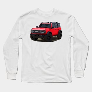 2021 Ford Bronco 4 Door Race Red Long Sleeve T-Shirt